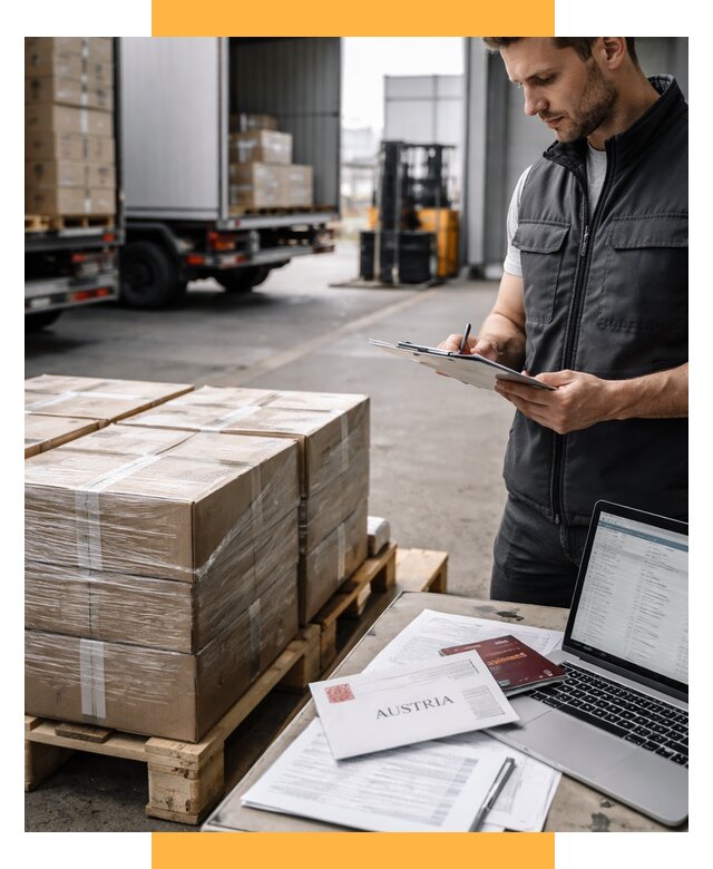 Доставка в Австрию от 67763 р. Логистика и экспорт СетСервис-Дюр